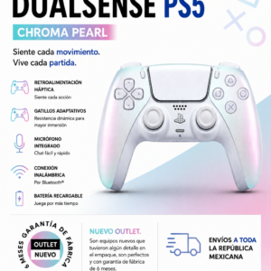 Control Inalámbrico DualSense para PS5. Edición Especial Chroma Pearl. Nuevo outlet.