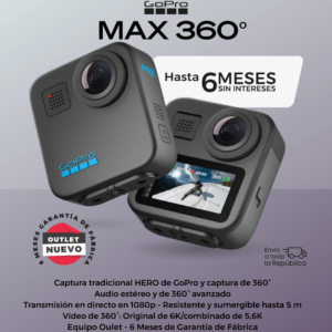 GoPro MAX 360 grados. 5.6K. Sumergible. Nuevo Outlet